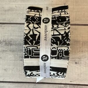 Andover Fabric Black White Roll Cotton Quilting B And W 40 Pcs Double Scoop